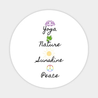 Yoga, Nature, Sunshine, Peace Magnet